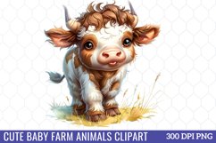 Cute Baby Farm Animals Clipart Product Image 1