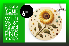 Chic Circle Design for Keychains , 3D Flower Product Image 1