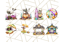 Summerween Beach Party Clipart PNG, Halloween Beach Art Product Image 6