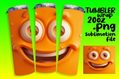 Joyful Cartoon Emoji Tumbler Design - Sublimation 20oz Product Image 1