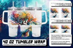 Springtime Spectrum Tree Tumbler Sublimation Product Image 1