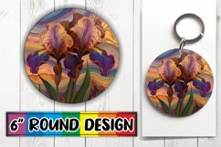 Colorful Vintage Bloom Sublimation Compilation - Round Desig Product Image 1