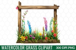 Watercolor Grass Clipart Product Image 1