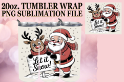 ENCHANTED MEMORIES 20oz TUMBLER WRAP, Funny Santa Product Image 1