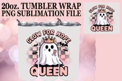 Sublimation Delight 20oz tumbler wrap, Ghost Cancer Product Image 1