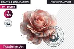 Ethereal Floral arrangements Clipart PNG Rose gold and blush Product Image 1