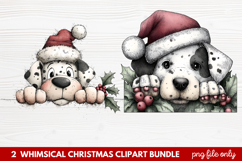 Whimsical Christmas Clipart | Cute Festive Holiday PNG Product Image 1