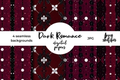 Dark Burgundy Lace and Pearls Background Smut Dark Romance Product Image 1