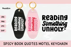 Spicy Book Lover Motel Keychain SVG - Unholy Product Image 1