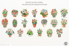Glitter Spring Houseplants Clipart Product Image 5
