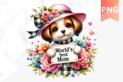 World&#039;s best mom Sublimation - Mother&#039;s Day Clipart PNG Product Image 1