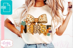 Fall Nurse Sublimation design PNG| Coquette Nurse Shirt PNG Product Image 1