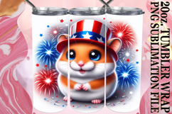 Bright Sublimation 20oz tumbler wrap, USA Animals Product Image 1