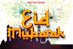PSD Eid Mubarak 3d text Style Effect Product Image 1
