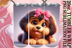ENCHANTING JOY 20oz TUMBLER WRAP, 3D Dog Product Image 1