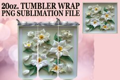 Blooming 3D Flower Tumbler Wrap - Spring Sublimation Product Image 1