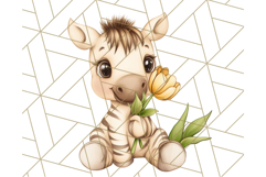 Cute Animals with Tulips PNG, Spring Flower Clipart Download Product Image 2