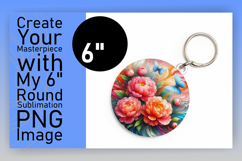Lovely Round Design Car Coaster Artwork , Flowers Product Image 1