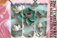 Glossy Flower Glitz Tumbler Wrap - Summer Shine Product Image 1