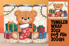 BOLD 20oz Tumbler Artwork for Sublimation , Cute Bear Product Image 1