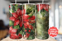 Christmas Flowers Tumbler | Christmas Tumbler Wrap Product Image 1