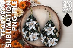 Blooming Teardrop Earrings: Sublimation at Its Best Product Image 1