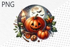Halloween Pumpkins Sublimation - Clipart PNG Design Product Image 1