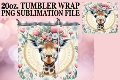 Uplifting Gift 20oz tumbler wrap, Giraffe Product Image 1