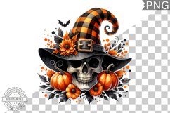 Halloween Skull Sublimation - Clipart PNG Design Product Image 1