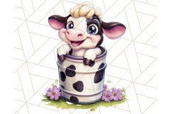 Kids Farm Clipart, Cute Farmer and Farm Animal PNG Product Image 4