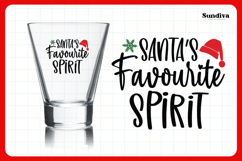 Funny Christmas Shot Glass Quote SVG | Santa&#039;s Spirit Product Image 3
