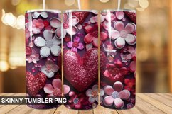 3D Valentine&#039;s Day Tumbler Design | Sublimation Wrap 20 Oz Product Image 1