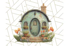 Whimsical Cottagecore Cottage PNG Clipart, Fairy House Png Product Image 2