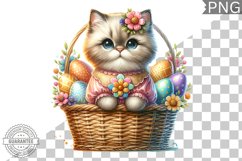 Easter Cat Sublimation - Easter Clipart PNG Design Product Image 1