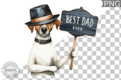 Best Dad Ever Sublimation - Father's Day Dog Clipart PNG Product Image 1