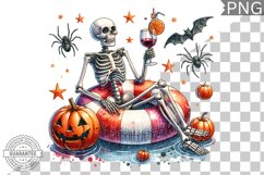 Halloween Skeleton Sublimation Design | High-Quality PNG Product Image 1