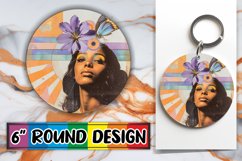 Artistic Wrap Black Woman Abstract Tumbler Design PNG Product Image 1