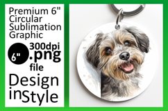 Playful PeekaBoo Dog Circle Lover Charm Sublimation Mug Product Image 1