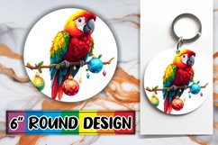 Cute Circle PNG Keychain Design , Xmas Product Image 1