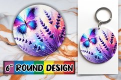Playful Car Coasters Sublimation PNG, Butterfly Product Image 1