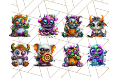 Spooky Cute Monster PNG Clipart, Adorable Halloween Monsters Product Image 2
