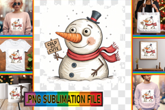 Cheerful TSHIRT Designs PNG, Funny Santa Product Image 1