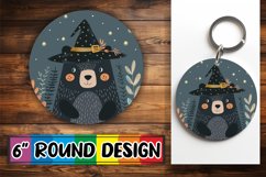 Halloween Boho Animal Round Design Autumn Keychain Product Image 1