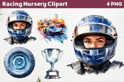 Racing Nursery Clipart PNG Product Image 1