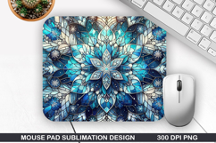 Snowflakes Mouse Pad Sublimation, Christmas Mouse Pad PNG Product Image 1