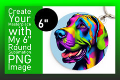 Stylish Circle PNG Sublimation Design , Dog Product Image 1