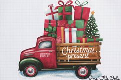Cute Watercolor Christmas Farm Clipart PNG Product Image 1