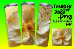 Floral Delight: 3D Tumbler Design Product Image 1