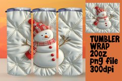 Winter Holiday Snowman Tumbler Wrap 20oz Seasonal Product Image 1