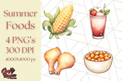 Pastel Summer Treats Clipart PNG, Cute Picnic Fair Food Art Product Image 1
